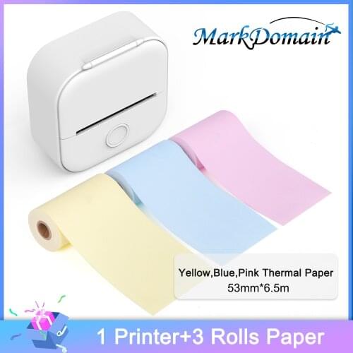 Portable Mini Thermal Printer Wirelessly Bluetooth 203dpi Photo Label Maker Phomemo T02 Inkless Mini Pocket Label Notes Printer