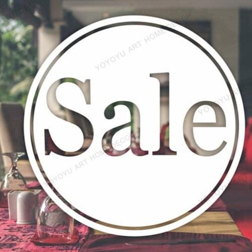 Prevail Sale Sign Circular Decal Sticker Store Business Shop Restaurant Cafe Wall Window Door Indoor Outdoors waterproof rb235