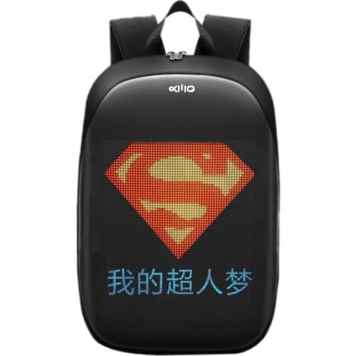LED Display Screen Dynamic Men Backpack Advertising Light Bag trave Laptop backpack Wireless Wifi APP Control Outdoor Backpacks
