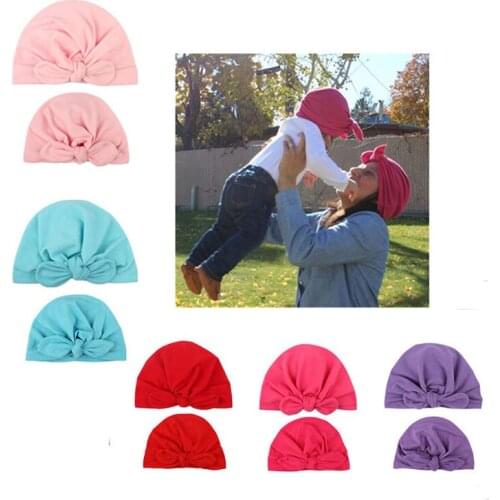 Baby Hat Newborn Hats Bow India Hat Winter Warm Cap Baby Turban Cap for Girls Elastic Infant Accessories Sombrero
