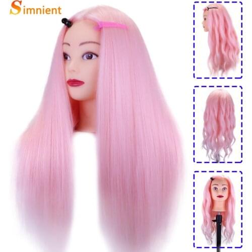 Simnient Mannequin Heads For Hairstyles Mixed 85% Real Human Hair For Doll Hairdressing Maniquin Training Dummy Head For Styling