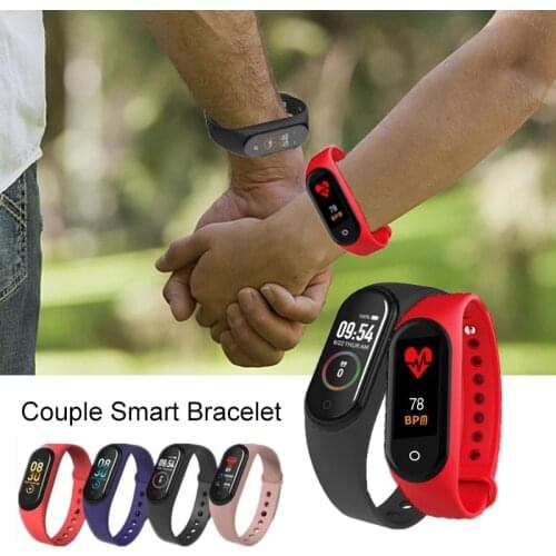 2020 2pcs lovers Smart Bracelet Watch Men Women Blood Pressure Fitness Bracelet Heart Rate Monitor Waterproof Activity Tracker