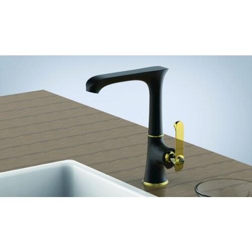 Bathroom faucet full copper black antique black classic dish kitchen faucet single hole hot water faucet