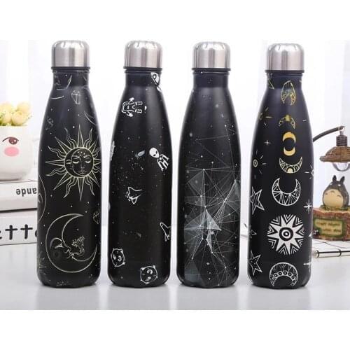 500ml Double-wall Insulated Vacuum Flask Stainless Steel Space Series Coke Thermos For Sport Water Bottles Portable Thermoses