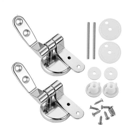 Universal Toilet Seat Hinges Mountings Craft Chrome With Fittings Screws Kit Replacement For Hotel Bathroom Toilet Accessories