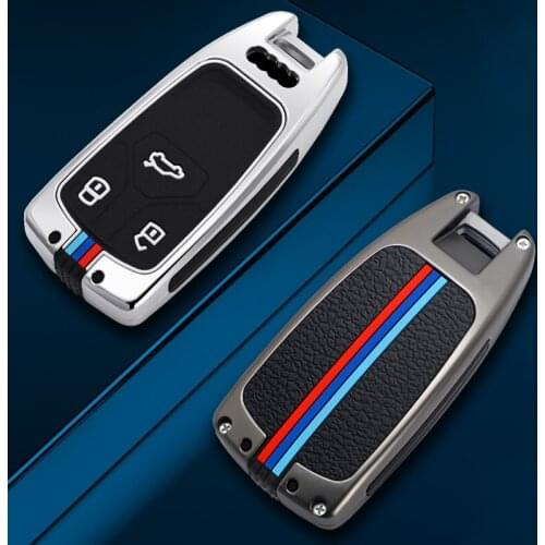 High Quality Zinc Alloy Car Key Cover Case For AUDI A4 A4L A5 Q5 Q7 TT Key Fob 2016 2017 2018 Smart Key Case fob 3 Buttons