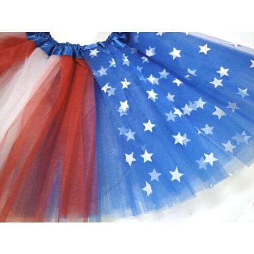 Kids Girls Tutu Skirt Red White Royal blue 4th of July Tutu Skirt Party Tutus