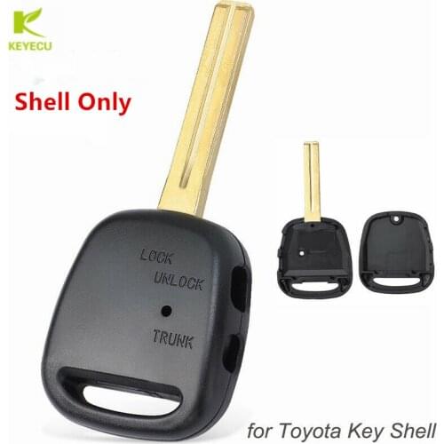 KEYECU Keyless Entry Replacement Remote Key Shell Case Fob Side 1 Button For Toyota /Lexus Uncut TOY48 Blade