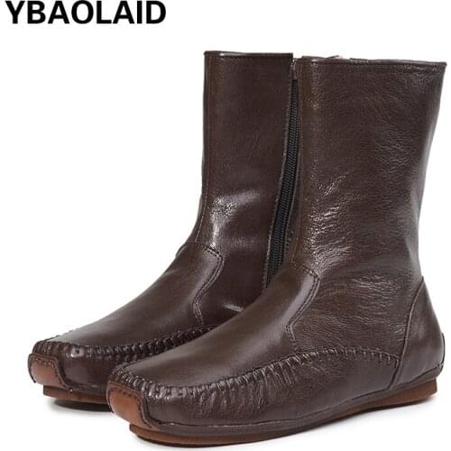 Crystal Sheepskin Short Boots Womens Autumn and Winter New Round Toe Solid Color Stitching Wedge Heel and Velvet Knight Boots