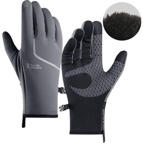 Winter Ski Gloves Outdoor Cycling Mountaineering Full-Finger Warmth Non-Slip Gloves Mens Womens Plus Velvet Sports Gloves