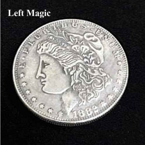 1PC Copper Super Morgan Dollar (3.8cm Dia)Magic Tricks Appearing/Disappearing Coin Magie Props Gimmick Easy To Do Beginner Party