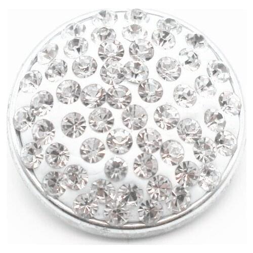 10pcs/lot 18mm Rhinestones Crystal Snap Button With Copper Buttons For Snap Bracelets Necklace Pendant DIY jewelry