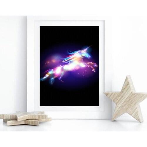 Abstract unicorn Nursery Wall Art Canvas Poster Prints Wall Painting Living Room Laminas Decorativas