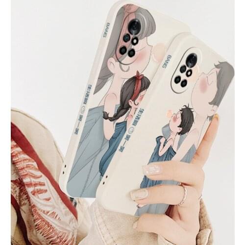 Side Printed Love Phone Case For Huawei Nova8 8Pro 8SE Nova 7 7Pro 7SE 6 6se 5 5Pro 5Z 5I 5Ipro 5T 4 4E Silicone Cover