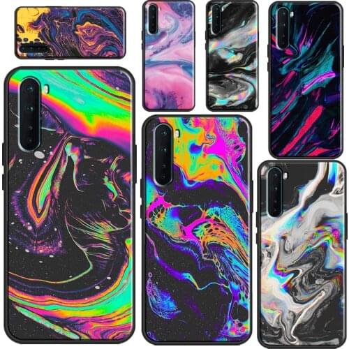 Neon Marble Art Case For OPPO Realme 8 Pro 6 7 Q3 Pro GT Neo C3 C15 C21 Cover For OnePlus 9 8 Pro 8T Nord