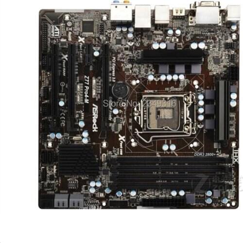 For ASRock Z77 Pro4-M Desktop Board Z77 Motherboard Slot LGA1155 DDR3 SATA3 USB3.0 Support I7 3770K