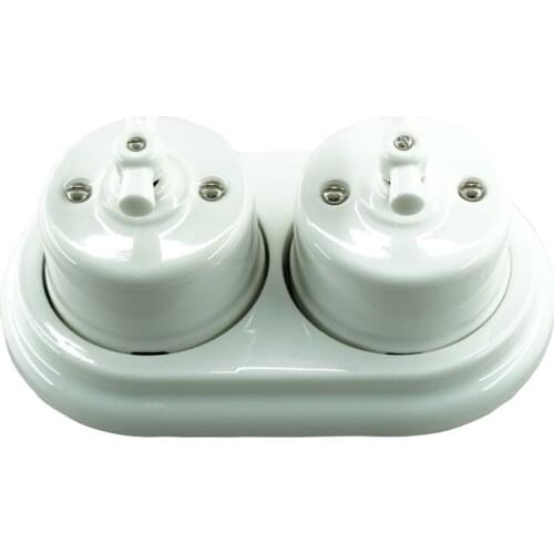 Surface-Mounted Porcelain Frames for Double Wall Switch Outlet 240V,10A