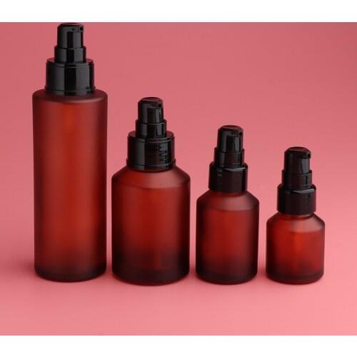 2x Empty Glass Aromatherapy Bottle Essence/Lotion Amber Essential Oil Bottle