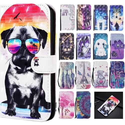P Smart 2021 Flip Wallet Case for Huawei P30 Lite P20 Pro Y5P Y6P Y8S Mate 30 Leather 3D Painted Phone Protection Cover Bag