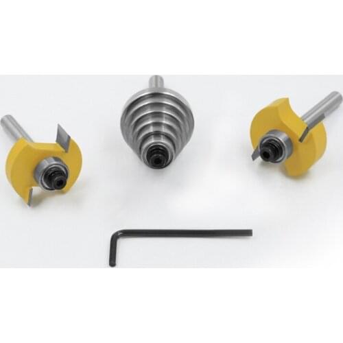 K1KA Sprayed Surfacing 1/4" Shank 6mm Shank Milling Cutter Grooving Woodworking Tools Impact Strength Carbon Steel 7 Bearings