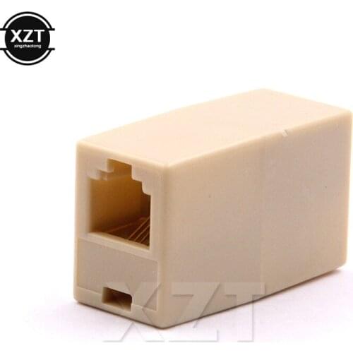 Hot 50Pcs/Lot RJ11 6P 4C Telephone Straight Coupler, Telephone Cable Extender Joiner Adapter Connector