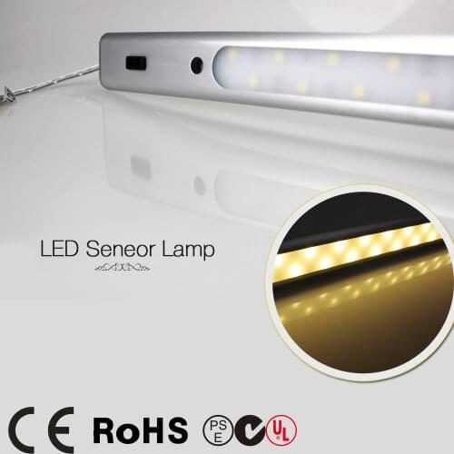 Hot selling 5050 50cm 450LM LED Wireless PIR Motion Sensor Light I infrared Induction under cabinet led Closet night light