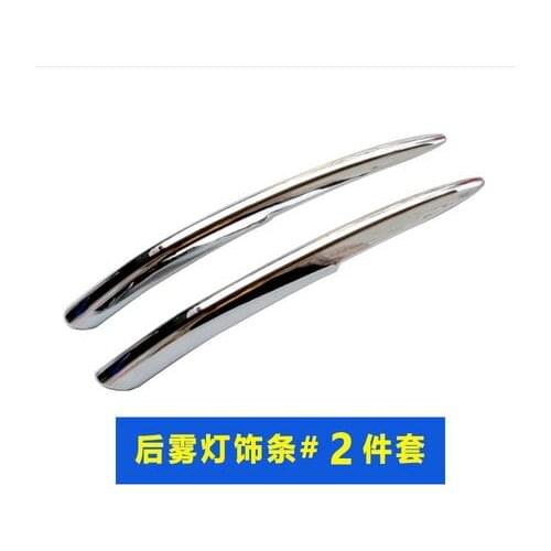 For Honda Civic 2016 - 2019 Chrome Rear Fog Light Lamp Eyebrow Bumper Lid Eyelid Trim Cover Bezel Car Styling Garnish Molding