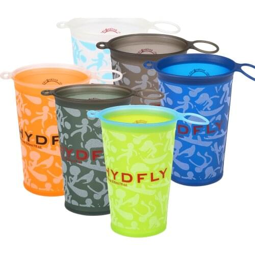 2 PCS 200ml Foldable Soft Water Cup for Outdoor Sports Hiking Cycling Camping Running