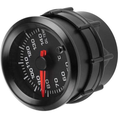 Gauge fuel pressure engine oil tester 2in 12V Oil Temperature Gauge 40-140℃ Display 7 Colors Backlight with Sensor Universal