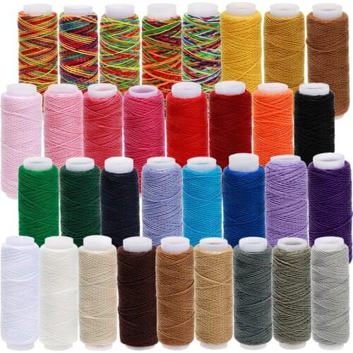 KAOBUY Mixed Colors Polyester Yarn Sewing Thread Roll Machine Hand Embroidery for Hand Stitching Machine Sewing Thread