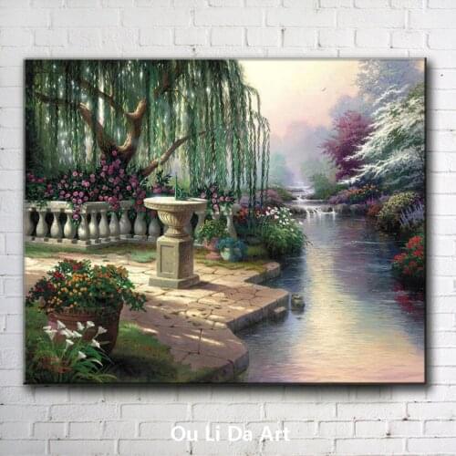 Classical Thomas willow river landscape canvas printings oil painting printed on canvas home wall art decoration pictures