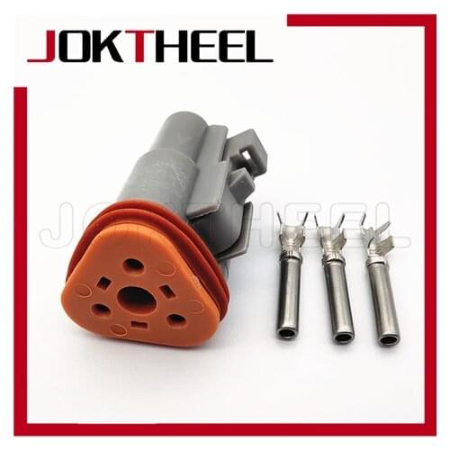 1/5/10/20 sets kit gray 3 pin way Sealed truck plug enhanced waterproof female adapter DEUTSCH connectors DT06-3S