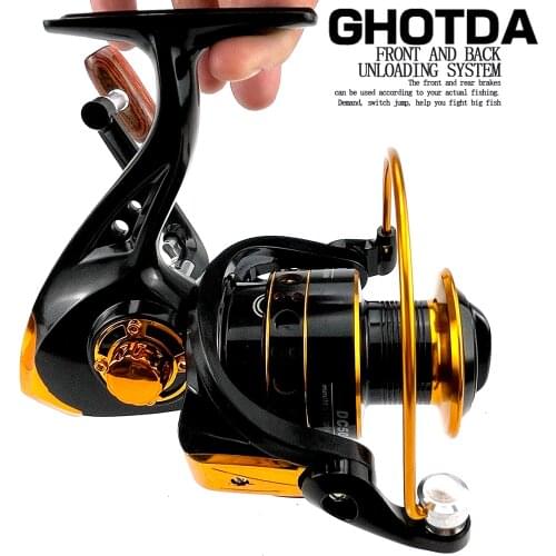 Metal Spool Rocker Arm 13BB 5.2:1 Lure Reel Spinning Fishing Reel 1000-7000 Fishing Reel Ultra Light Smooth Rock Fishing weel