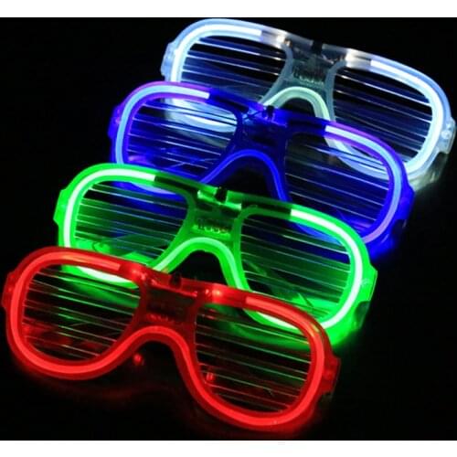 New Led Illuminated Blinds Glasses Bar Prom Party Performance Cheering Props Festival Celebration Active Atmosphere Flash Toy