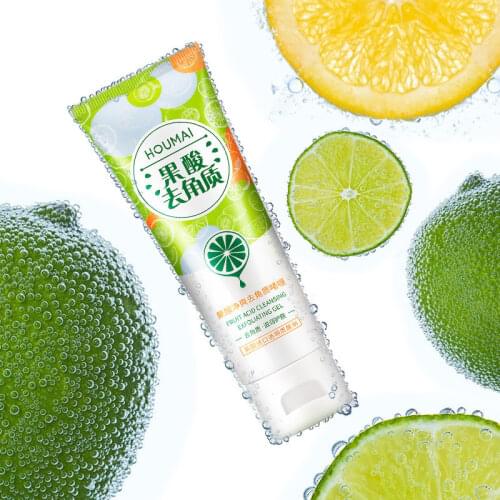 New Fruit Acid Peeling Gel Facial Exfoliating Peeling Scrub Deep Clean Acne Blackhead Remove Face Cleanser Whitening oil control
