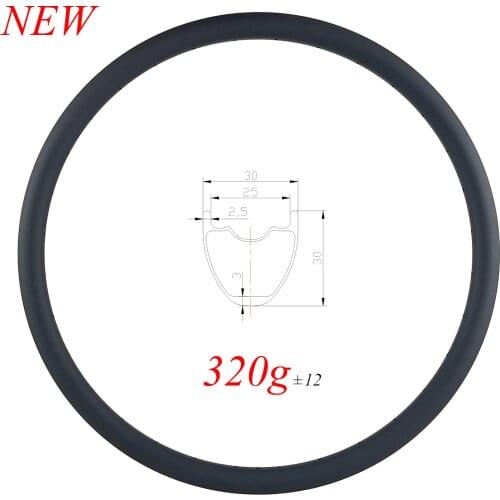 330g ULTRA LIGHT 29er MTB XC 30mm clincher tubeless carbon rim 30mm deep UD matte glossy 24H 28H 32H gravel mountain wheel