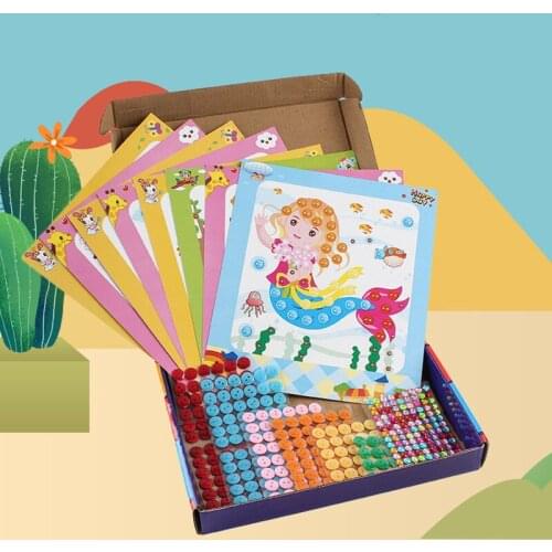 1Set Early Education Gift for Parent-child Interactive DIY Handmade Acrylic/Resin Children Drawing Craft Toy Cartoon Drawing Toy