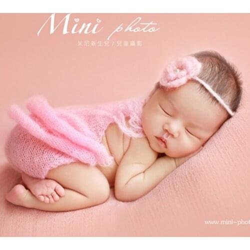 Newborn flower tieback headband Photography props Tieback Baby Bow Headband props