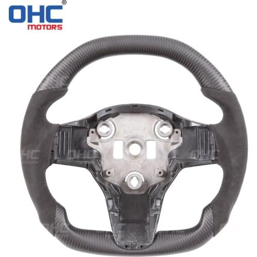 Carbon Fiber Steering Wheel compatible for Tesla Model 3
