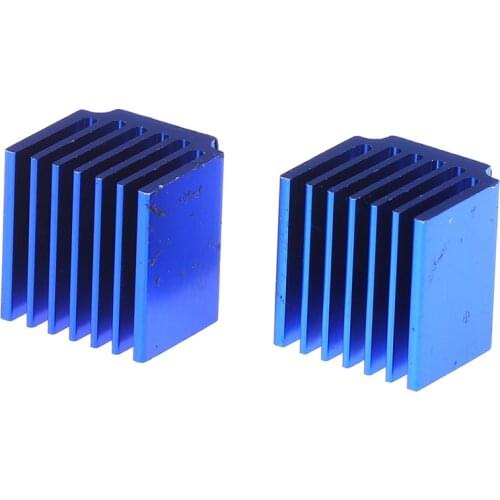 2Pcs 15*14.5*13mm Blue Aluminum Stepper Driver Heatsinks Cooler With Adhesive For TMC2100 LV8729 3D Printer Parts
