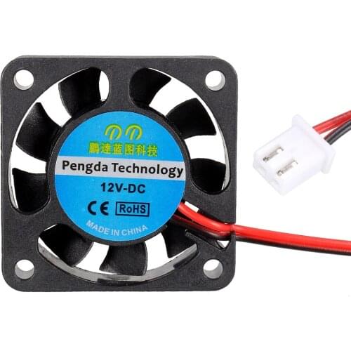 Uxcell 2pcs 40mmx40mmx10mm Cooling Fan DC 12V for 3D Printer Extruder Hotend 290mm Cable Length 3.5mm Mounting Hole Dia