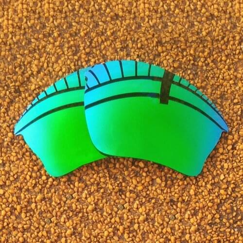 Green Mirrored Polarized Replacement Lenses for Half Jacket XLJ Sunglasses Frame 100% UVA & UVB