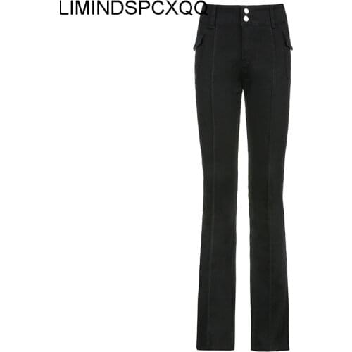 Womens Pants Fashion Jeans Retro Straight-Leg Wide Leg Europe America Cotton 2021 Street Vintage Aesthetic High Waist Leisure