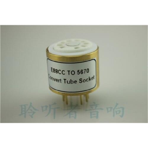 Gold-plated socket E88CC (TOP) To 5670 Tube Conversion Seat
