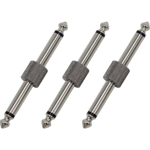 Sonicake 1/4 Inch Guitar Effect Pedal Straight Connector 3 Packs 1/4" (6.35mm) QEC-02