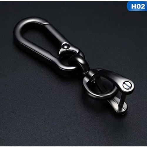 1Pcs Car Keychain Simple Strong Carabiner Buckle Chain Ring Detachable Keyring Key Holder