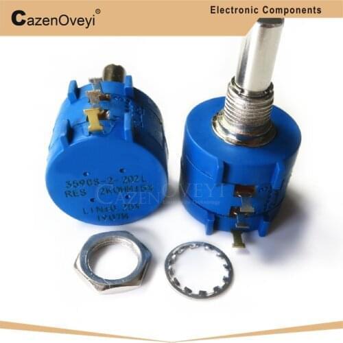 1pcs/lot 3590S 1K 2K 5K 10K 20K 50K 100K ohm Precision Potentiometer Adjustable Resistor 3590 102 103 502 103 203 503 104