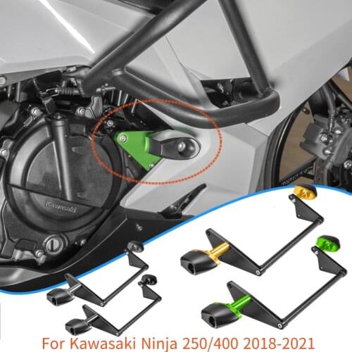 2020 Ninja400 Motorcycle CNC Aluminum Frame Slider Crash Pad Engine Guard Falling Protector for Kawasaki Ninja 250 2018-2021