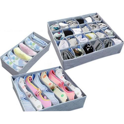 3pcs/set Portable Underwear Organizer Multifunctional Closet Organizer for Underware/socks/ties Home Underwear Storage Box