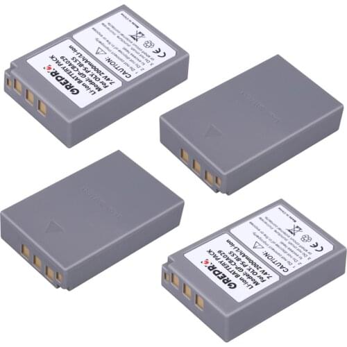 4Pcs 2000mAh PS-BLS5 BLS50 Battery for Olympus PS BLS5, PEN BLS-50, OM-D II, E-PL2, E-PL5, E-PL6, E-PL7, E-PM2, Stylus1